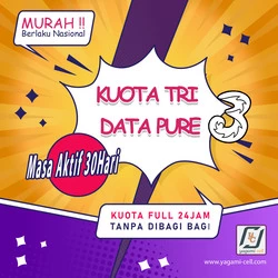 Harga Paket Three / Tri Data Pure Murah