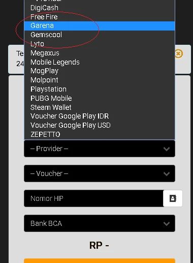 garena order