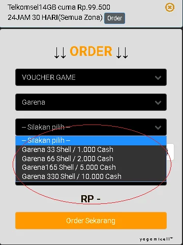 garena order